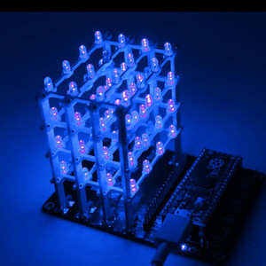 4X4X4 LED CUBE HAT FOR RASPBERRY PI PICO - BLUE Product Pictures