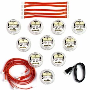 10-BUTTON KIT – PICADE PLASMA KIT - ILLUMINATED ARCADE BUTTONS Product Pictures