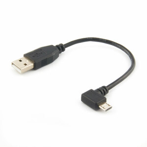 USB 2.0 A MALE TO L-SHAPE MICRO B MALE CABLE, 6INCH Product Pictures